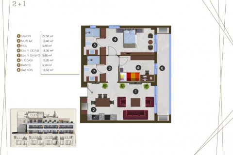 Apartment for sale in Altintash, Antalya, Turkey, 70m2, No. 94011 – photo 22