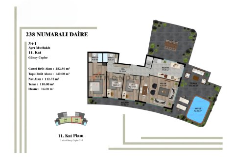 3+1 Wohnung in Aksu, Antalya, Türkei Nr. 221792 - 24