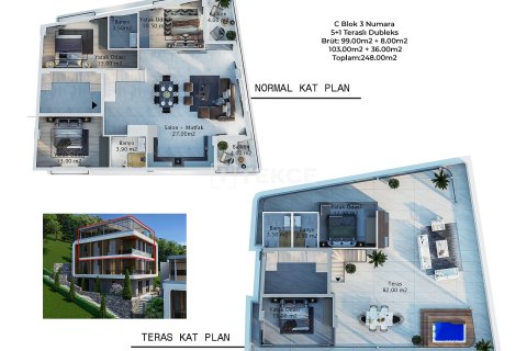 Продажа квартиры  в Аланье, Анталье, Турция 2+1, 92м2, №225546 – фото 18