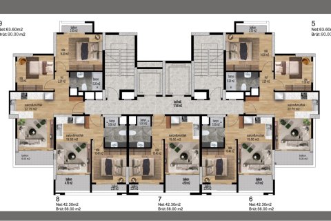 Leilighet  i Mersin, Tyrkia Nr. 227905 - 11