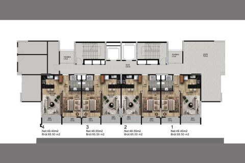 Продажа квартиры  в Мерсине, Турция 2 комн., 65м2, №227904 – фото 11