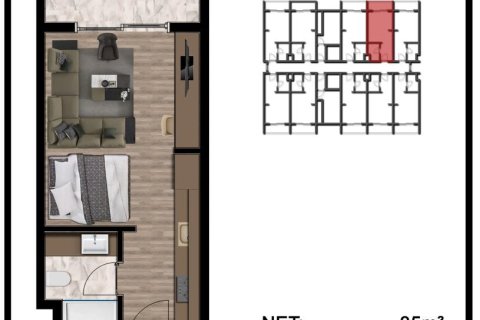 Продажа квартиры  в Мерсине, Турция студия, 43м2, №227900 – фото 13