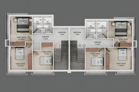 3+1 Villa  i Lapta, Girne,  Nr. 212299 - 8