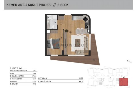 1+1 Lägenhet i Eyup, Istanbul, istanbul, Turkiet Nr. 221523 - 16