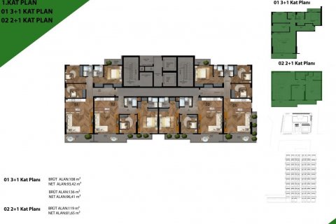 Wohnung in Mersin, Türkei Nr. 102804 - 17