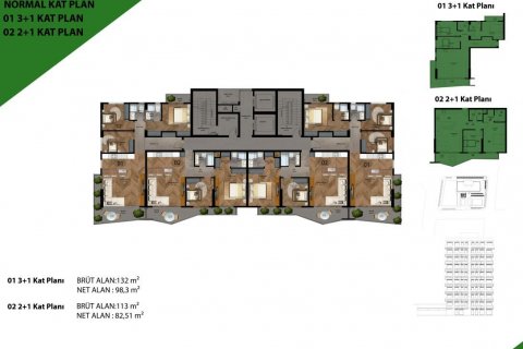 Wohnung in Mersin, Türkei Nr. 102804 - 16
