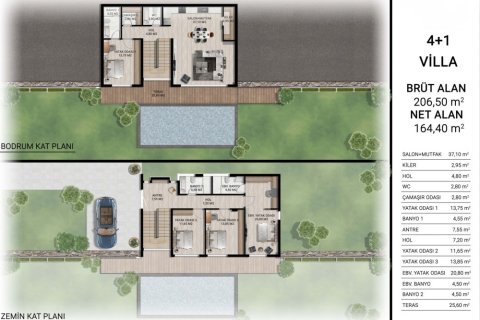Villa  4+1  Bodrum, Muğla, Türkiye №212289 - 13
