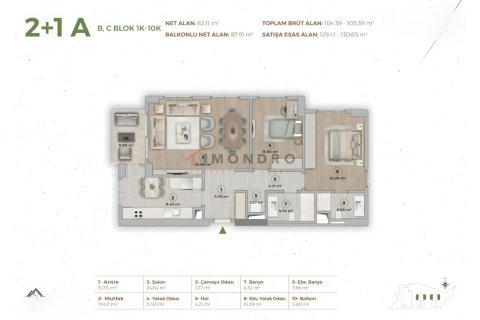 Продажа квартиры  в Пендике, Стамбуле, Турция 3+1, 173м2, №225208 – фото 11