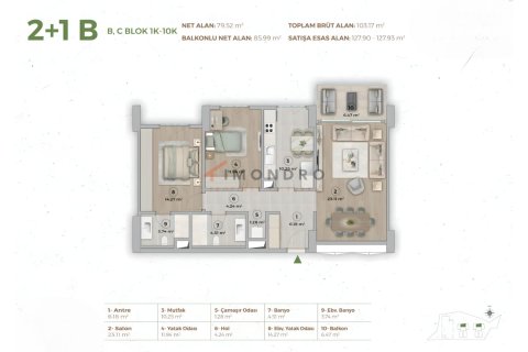 Продажа квартиры  в Пендике, Стамбуле, Турция 3+1, 173м2, №225208 – фото 10