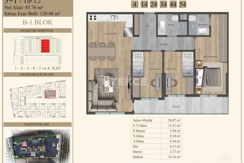 3+1 Wohnung in Istanbul, Türkei Nr. 217016 - 25