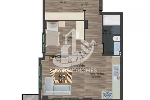 Apartment for sale in Oba, Antalya, Turkey, 1 bedroom, 65m2, No. 101063 – photo 12