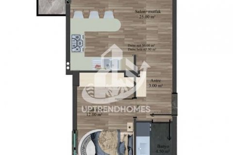 Apartment for sale in Oba, Antalya, Turkey, 1 bedroom, 65m2, No. 101063 – photo 11