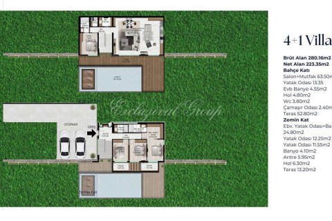 ویلا در  Bodrum ، ترکیه 4 خوابه ، 280 متر مربع.  شماره 221767 - 17