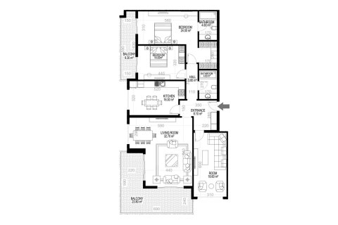 3+1 Lejlighed i Yekta Kingdom Premium, Mahmutlar, Antalya, Tyrkiet Nr. 160680