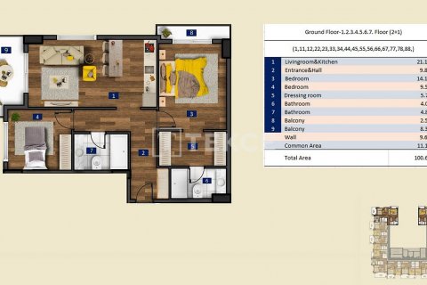 Daire  1+1  Alanya, Antalya, Türkiye №47183 - 24