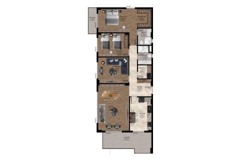 Квартира в SES MANSION 3+2, Аланья, Анталья, Турция №227588