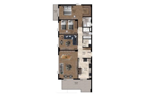 Квартира в SES MANSION 3+2, Аланья, Анталья, Турция №227580