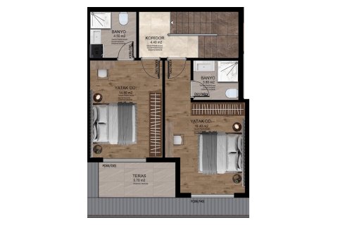 Квартира в SES MANSION 2+2, Аланья, Анталья, Турция №227585