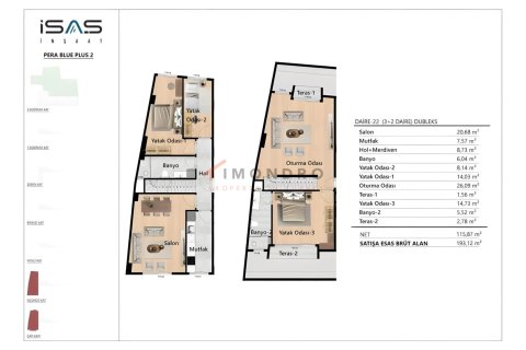 2+1 Wohnung in Beyoglu, Istanbul, Türkei Nr. 221180 - 16