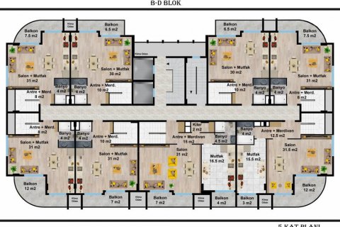 Dubleks daire Cikcilli, Antalya, Türkiye №94250 - 27
