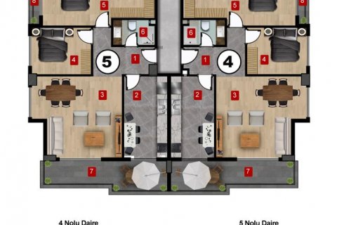 Takleilighet i Alanya, Antalya, Tyrkia Nr. 94246 - 9