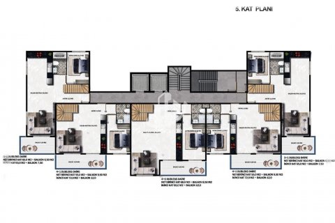 Daire  2+1  Demirtaş, Alanya, Antalya, Türkiye №86652 - 23