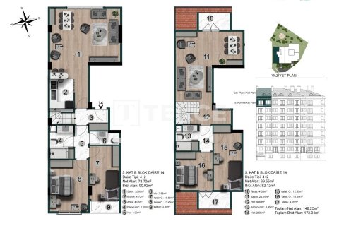 4+1 Leilighet  i Istanbul, Tyrkia Nr. 104468 - 21