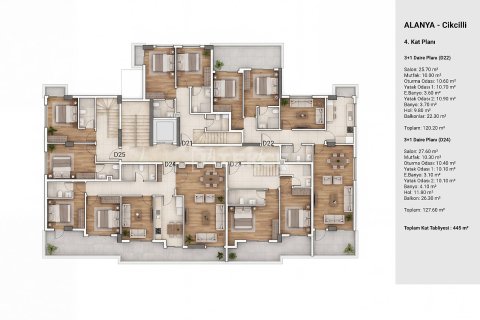 1+1 Lejlighed i Alanya, Antalya, Tyrkiet Nr. 238080 - 15
