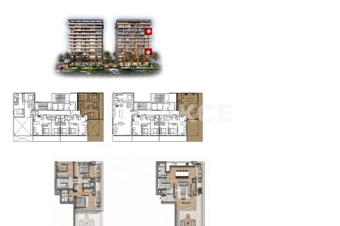 3+1 Lejlighed i Alanya, Antalya, Tyrkiet Nr. 238078 - 13