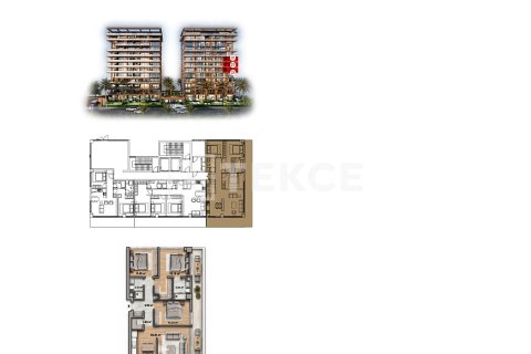 3+1 Lejlighed i Alanya, Antalya, Tyrkiet Nr. 238078 - 15