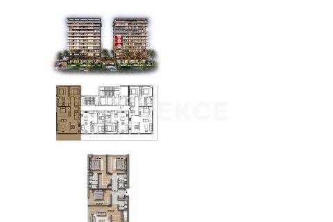 3+1 Lejlighed i Alanya, Antalya, Tyrkiet Nr. 238078 - 18