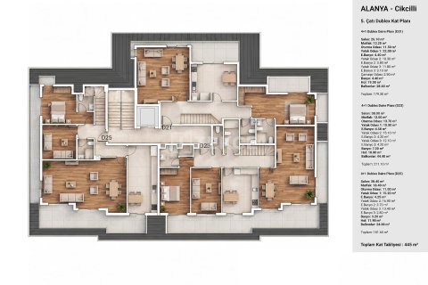 2+1 Lejlighed  i Alanya, Antalya, Tyrkiet Nr. 238081 - 17
