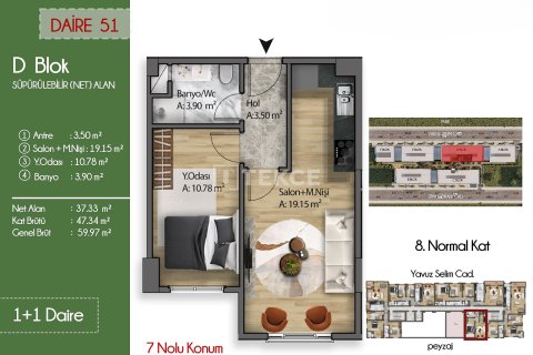 Apartment for sale in Istanbul, Turkey, 3 bedrooms, 129m2, No. 224513 – photo 21