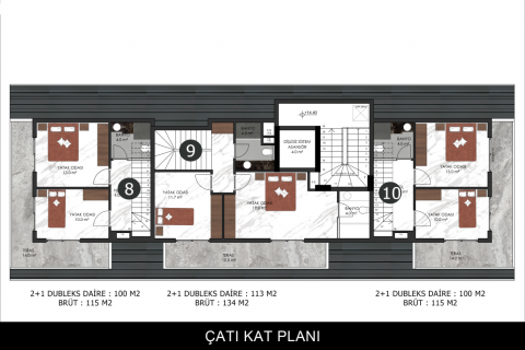 Lägenhet i Oba, Antalya, Turkiet Nr. 93774 - 13