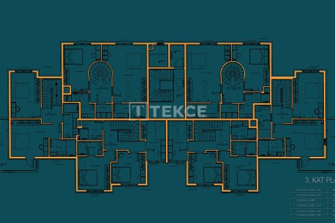 آپارتمان در  Belek ، ترکیه 1 خوابه ، 61 متر مربع.  شماره 222128 - 22