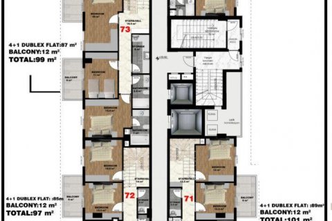 Продажа пентхауса в Махмутларе, Анталье, Турция 2 комн., 49м2, №94356 – фото 14