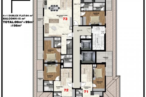 Продажа пентхауса в Махмутларе, Анталье, Турция 2 комн., 49м2, №94356 – фото 15