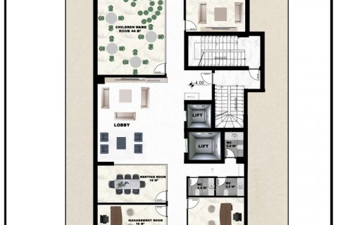 Продажа пентхауса в Махмутларе, Анталье, Турция 2 комн., 49м2, №94356 – фото 3