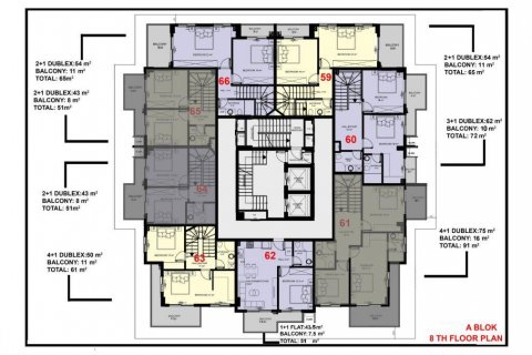 Продажа пентхауса  в Махмутларе, Анталье, Турция 2 комн., 47м2, №94351 – фото 19