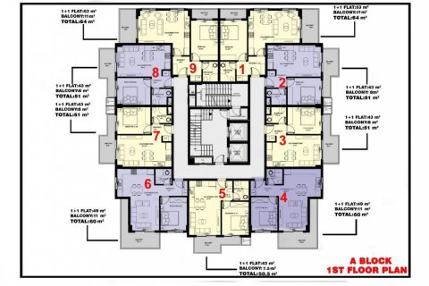 Продажа пентхауса  в Махмутларе, Анталье, Турция 2 комн., 47м2, №94351 – фото 12