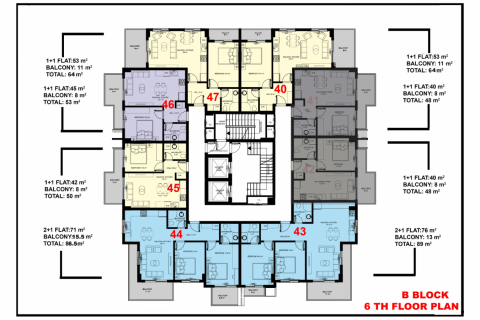 Продажа пентхауса  в Махмутларе, Анталье, Турция 2 комн., 47м2, №94351 – фото 26