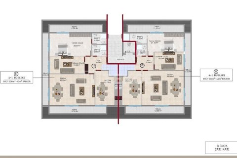 3+1 Leilighet  i Alanya, Antalya, Tyrkia Nr. 215142 - 21