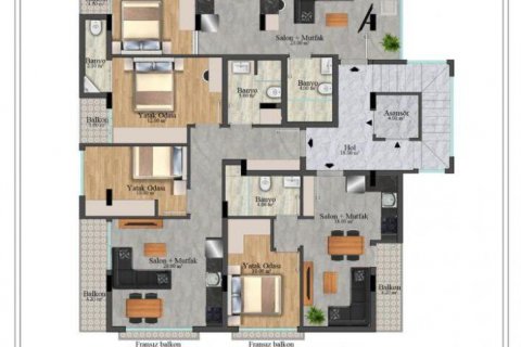 Penthouse  i Alanya, Antalya, Tyrkiet Nr. 94171 - 5