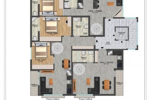 Penthouse  i Alanya, Antalya, Tyrkiet Nr. 94171 - 7