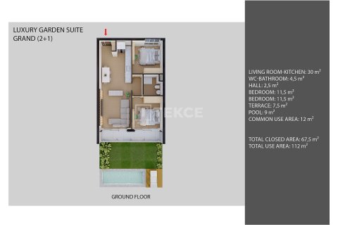 2+1 Penthouse  i Iskele,  Nr. 212590 - 27