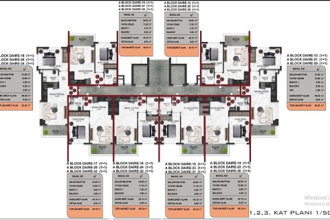 1+1 Leilighet  i Alanya, Antalya, Tyrkia Nr. 228742 - 21