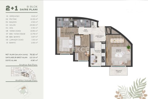 Apartment for sale in Istanbul, Turkey, 2 bedrooms, 112m2, No. 228743 – photo 19