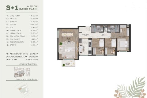 Apartment for sale in Istanbul, Turkey, 2 bedrooms, 112m2, No. 228743 – photo 18
