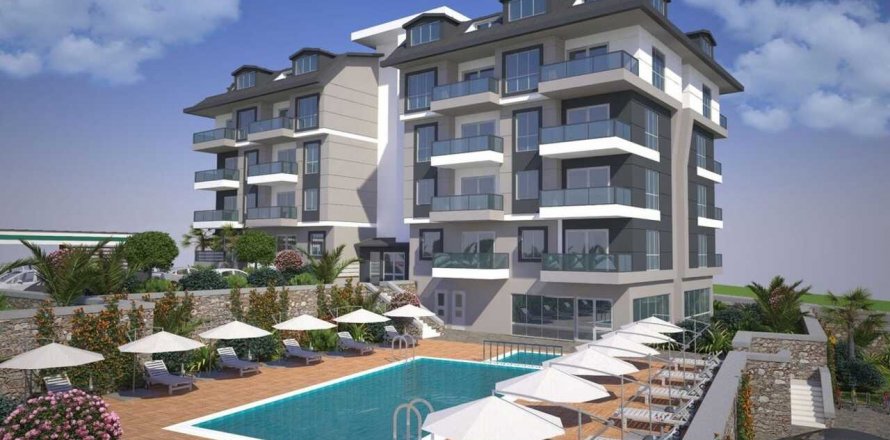 1+1 Lägenhet i Olive Park, Oba, Antalya, Turkiet Nr. 97299