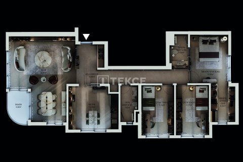 آپارتمان در  Antalya ، ترکیه 3 خوابه ، 140 متر مربع.  شماره 227681 - 28